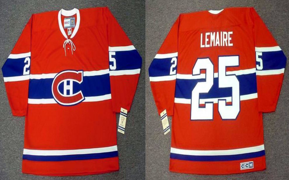 2019 Men Montreal Canadiens #25 Lemaire Red CCM NHL jerseys->montreal canadiens->NHL Jersey